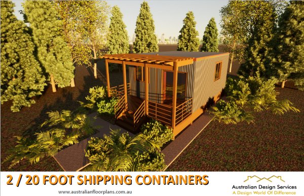 2 Bedroom Container Home: 1200 Combination